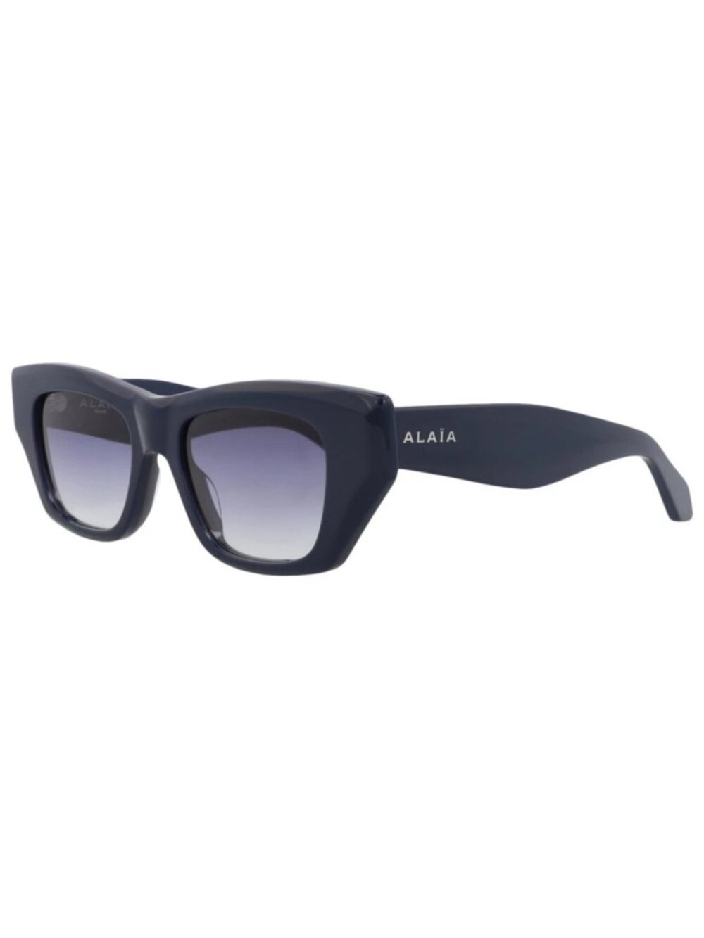 New Alaia Women's Sunglasses Square Rectangle Recycled Acetate Frame Blue Blue